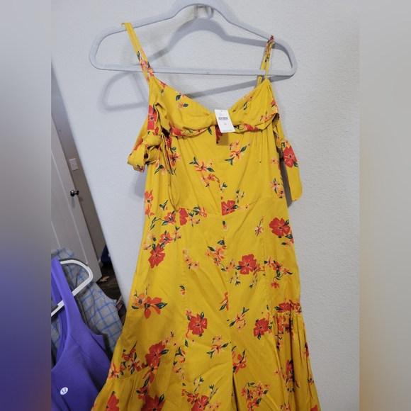 NWT Anthropologie Yellow Floral LondonberryJumpsuit Wide Leg Size 10 - Picture 6 of 12
